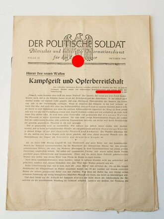 "Der Politische Soldat" - Politischer und kultureller Informationsdienst für den Einheitsführer, Folge 14 Oktober 1944