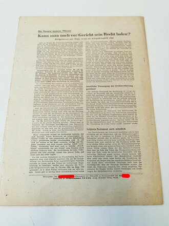 "Der Politische Soldat" - Politischer und kultureller Informationsdienst für den Einheitsführer, Folge 16, November 1944