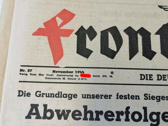 "Front und Heimat" - Die Deutsche Soldatenzeitung, Nr 57, November 1944