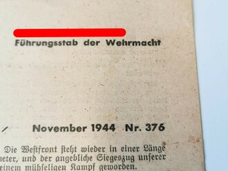 "Mitteilungen für die Truppe", November...