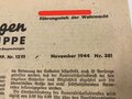 "Mitteilungen für die Truppe", November 1944, Nr. 381