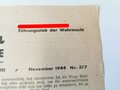 "Mitteilungen für die Truppe", November 1944, Nr. 377