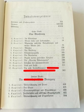 Adolf Hitler "Mein Kampf" rote "Tornisterausgabe" mit Widmung von 1941
