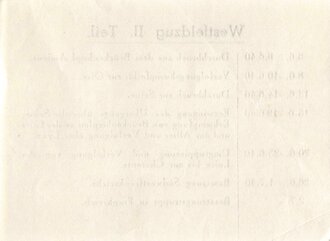 Westfeldzug 2. Teil, Einlage für einen Wehrpass, datiert 1940, Maße 9,5 x 7 cm