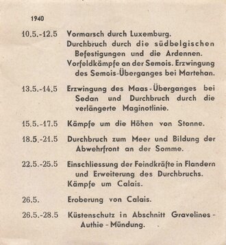 Einlage für einen Wehrpass, datiert Mai 1940, u. a....