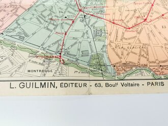 Aufenthalt in Paris, 3- teiliges Konvolut bestehend aus Merkblatt, Metro Fahrplan und Ausweis für die Innenstadt Paris, datiert 1940