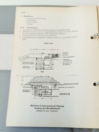Bundeswehr "ZDv 3/760 Feldbefestigungen Februar 1990, ca 150 Seiten, gebraucht, 