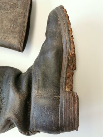 Paar Stiefel für Mannschaften der Wehrmacht. Ungereinigtes Paar, Sohlenlänge 29,5cm