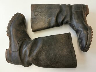 Paar Stiefel für Mannschaften der Wehrmacht. Ungereinigtes Paar, Sohlenlänge 29,5cm