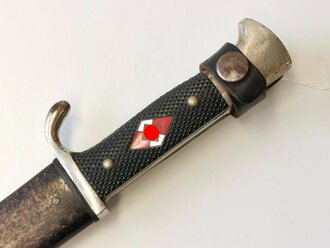 Hitler Jugend Fahrtenmesser, RZM M7/38, getragenes Stück