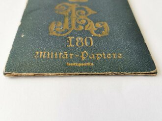 Infanterie Regiment  ( 10. Württ.) Nr. 180, Papphülle für die Militär Papiere