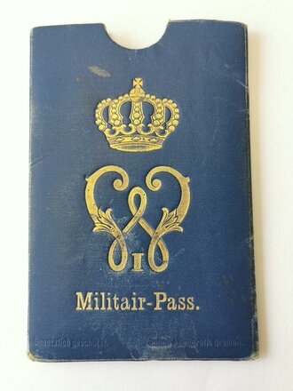 Grenadier Regiment König Friedrich Wilhelm  ( 1. Pommersches.) Nr. 2, Papphülle für den Militär Pass