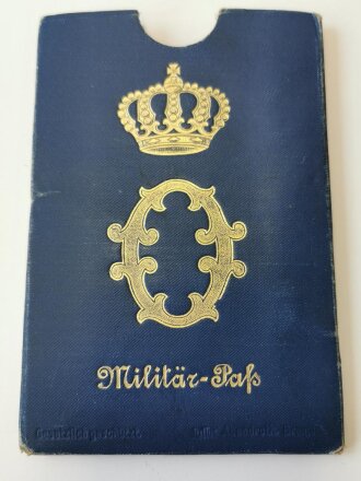 Grenadier Regiment Königin Olga  ( 1. Wttbg.) Nr. 119, Papphülle für den Militär Pass