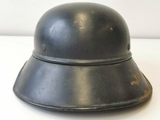 Stahlhelm Luftschutz, Innenfutter fehlt, sonst gut