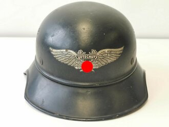 Stahlhelm Luftschutz, Innenfutter fehlt, sonst gut