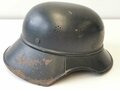 Stahlhelm Luftschutz, Innenfutter fehlt, sonst gut