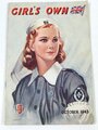 British 1943 dated "Girls Own Paper "Vol.64, datiert October 1943, A5, 40 Seiten