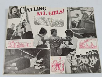 British 1943 dated "Girls Own Paper "Vol.64, datiert February 1943, A5, 40 Seiten