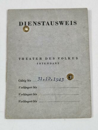 Dienstausweis einer Beschäftigten im Theater des...