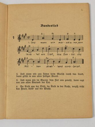 BDM, Lieder des Bundes Deutscher Mädel, datiert 1933, 64 Seiten, Maße unter A5