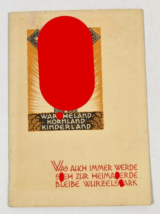 Urkunde zur Geburtsfeier eines Kindes, datiert 1945,...