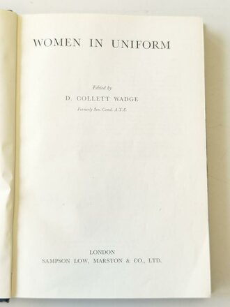 Großbritannien " Women in Uniform",...