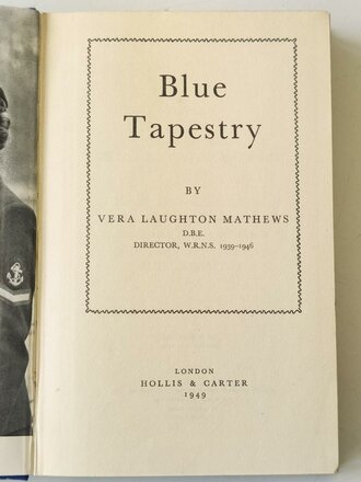 Großbritannien "Blue Tapestry" by Vera Laughton Mathews, datiert 1949, 293 Seiten, Maße A5