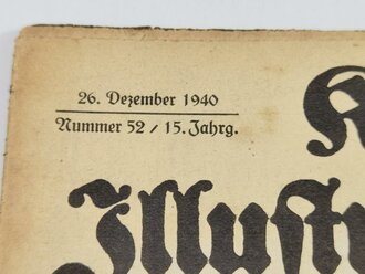 Kölnische Illustrierte Zeitung, Nummer 52, datiert 26. Dezember 1940, "Ein Lied zur Deutschen Kriegsweihnacht - Lazarettschwester vom Deutschen Roten Kreuz singt mit verwundeten Soldaten"