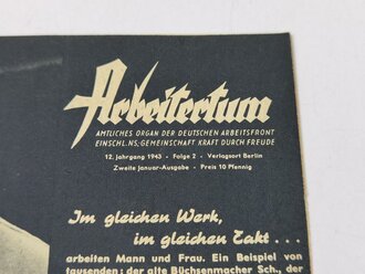 Arbeitertum, Folge 2, Zweite Januarausgabe 1943 "Im...