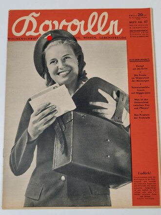 Koralle - Wochenschrift für Unterhaltung, Wissen, Lebensfreude, Heft  Nr. 47, datiert 23. November 1941 "Briefträgerin"