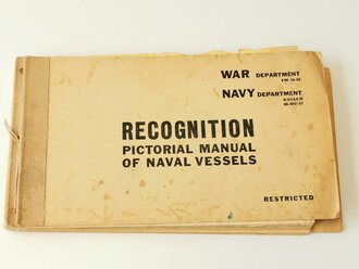 U.S. 1943 dated FM 30-50 Recognition Pictorial Manual of Naval Vessels