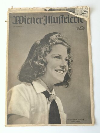 Wiener Illustrierte, Nr. 13, datiert 26. März 1941, "Deutschlands Zukunft" auf der Titelseite eine Angehörige des BDM