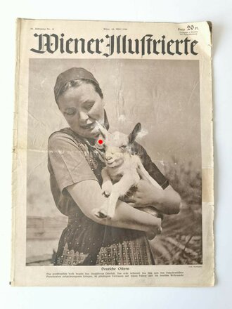 Wiener Illustrierte, Nr. 12, datiert 20. März 1940, "Deutsche Ostern", auf der Titelseite eine RAD Arbeitsmaid