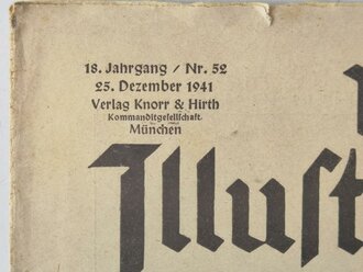 Münchner Illustrierte, Nr. 52, datiert 25. Dezember 1941, "Die Weihnachtspost ist da!", auf der Titelseite 3 Helferinnen