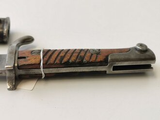 1. Weltkrieg, Seitengewehr M1898/05 alter Art mit preussischer Abnahme von 1915
