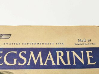 Die Kriegsmarine, Heft 18, zweites Septemberheft 1944, "Fähnrich zur See studiert die Seekarte auf der Brücke eines U-Bootes"