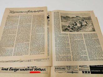 Die Kriegsmarine, Heft 18, zweites Septemberheft 1944, "Fähnrich zur See studiert die Seekarte auf der Brücke eines U-Bootes"