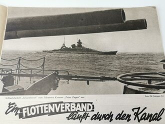 Die Kriegsmarine, Heft 7, erstes Arpilheft 1942, "Deutsche Schlachtschiffe im Kanal"