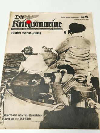 Die Kriegsmarine, Heft 8, zweites Aprilheft 1942, "Steuerbord achteraus Rauchfahnen!"
