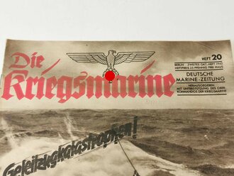 Die Kriegsmarine, Heft 20, zweites Oktoberheft 1942, "Die Turmwache eines U-Bootes bei grober See in Vollgummi"