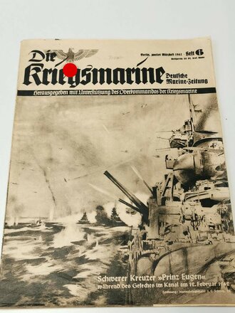 Die Kriegsmarine, Heft 6, zweites Märzheft 1942, "Schwerer kreuzer Prinz Eugen während des Gefechts im Kanal am 12. Feburuar 1942"