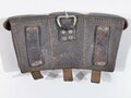 Patronentasche zum K98 Wehrmacht ( für 6 Ladestreifen). Schwarzes Leder Hersteller cky, datiert 1944