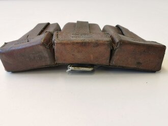 Patronentasche zum K98 Wehrmacht ( für 6 Ladestreifen). Braunes Leder, datiert 1938