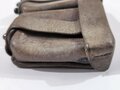 Patronentasche zum K98 Wehrmacht ( für 6 Ladestreifen). Braunes Leder, datiert 1938, ungereinigtes Stück