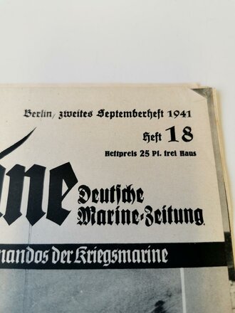 Die Kriegsmarine, Heft 18, zweites Septemberheft 1941,...