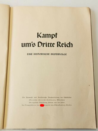 "Kampf ums dritte Reich"  Sammelbilderalbum komplett, Einband leicht beschädigt