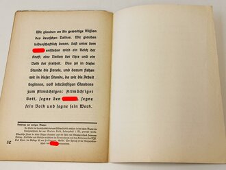 Die Jungmädelschaft - Blätter für Heimabendgestaltung der Jungmädel, Februar Ausgabe 1937, Folge 2 "Deutsches Volk hilf dir selber" 32 Seiten, A5