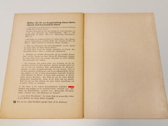 Die Kameradschaft - Blätter für Heimabendgestaltung der HJ, 14. Oktober 1936, Folge 18 "Modell eines germanischen Gehöftes 100 Jahre v. Chr." 16 Seiten, A5