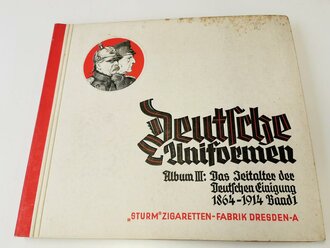 Sammelbilderalbum "Deutsche Uniformen - Album III: Das Zeitalter der Deutschen Einigung 1864 - 1914 Band 1" 40 Seiten, komplett