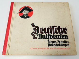 Sammelbilderalbum "Deutsche Uniformen - Album: Zeitalter Friedrichs d. Großen" 40 Seiten, komplett